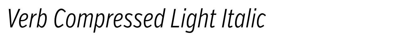 Verb Compressed Light Italic